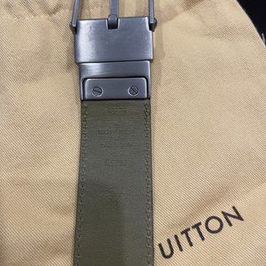 Black Louis Vuitton Damier Infini Boston Reversible Belt